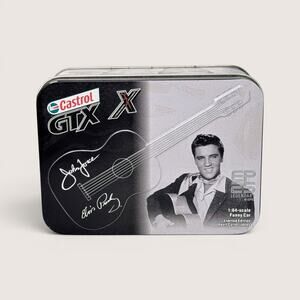 2002 Castrol Metal Elvis Presley John Force Tin Car Set